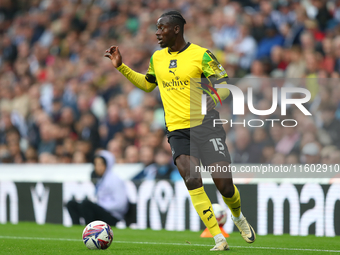 Mustapha Bundu of Plymouth Argyle during the Sky Bet Championship match between West Bromwich Albion and Plymouth Argyle at The Hawthorns in...