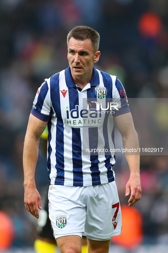 Jed Wallace of West Bromwich Albion during the Sky Bet Championship match between West Bromwich Albion and Plymouth Argyle at The Hawthorns...