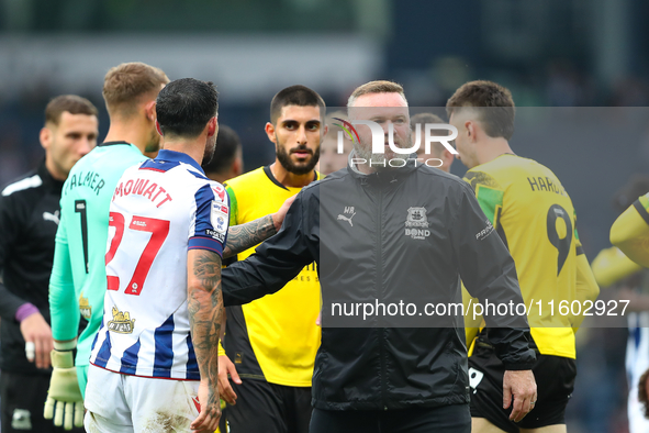 Plymouth Argyle manager Wayne Rooney after the Sky Bet Championship match between West Bromwich Albion and Plymouth Argyle at The Hawthorns...