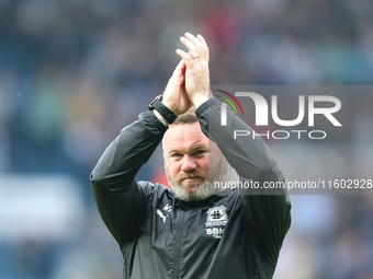 Wayne Rooney applauds the Plymouth Argyle fans after the Sky Bet Championship match between West Bromwich Albion and Plymouth Argyle at The...