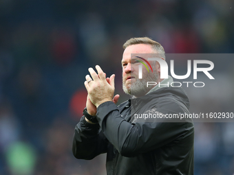 Wayne Rooney applauds the Plymouth Argyle fans after the Sky Bet Championship match between West Bromwich Albion and Plymouth Argyle at The...