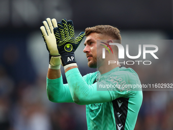 Alex Palmer of West Bromwich Albion applauds the fans after the Sky Bet Championship match between West Bromwich Albion and Plymouth Argyle...