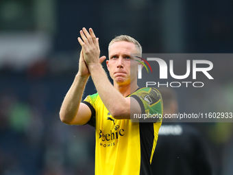 Adam Forshaw applauds the Plymouth Argyle fans after the Sky Bet Championship match between West Bromwich Albion and Plymouth Argyle at The...