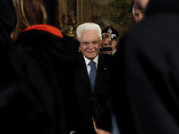 Sergio Mattarella attends the return ceremony of the Flag of the Italian athletes returning from the Paris 2024 Olympic and Paralympic Games...