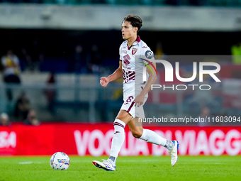 Samuele Ricci of Torino FC during the Serie A Enilive match between Hellas Verona and Torino FC at Stadio Marcantonio Bentegodi on September...