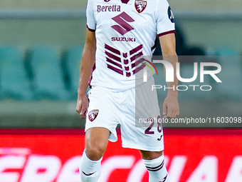 Samuele Ricci of Torino FC during the Serie A Enilive match between Hellas Verona and Torino FC at Stadio Marcantonio Bentegodi on September...