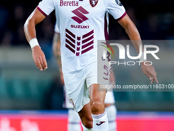 Adam Masina of Torino FC during the Serie A Enilive match between Hellas Verona and Torino FC at Stadio Marcantonio Bentegodi on September 2...