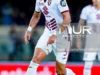 Adam Masina of Torino FC during the Serie A Enilive match between Hellas Verona and Torino FC at Stadio Marcantonio Bentegodi on September 2...