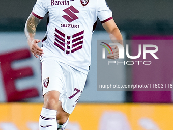 Karol Linetty of Torino FC during the Serie A Enilive match between Hellas Verona and Torino FC at Stadio Marcantonio Bentegodi on September...