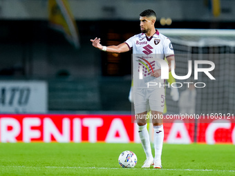 Karol Linetty of Torino FC during the Serie A Enilive match between Hellas Verona and Torino FC at Stadio Marcantonio Bentegodi on September...