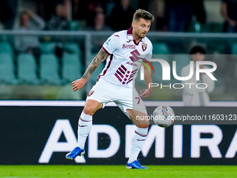 Karol Linetty of Torino FC during the Serie A Enilive match between Hellas Verona and Torino FC at Stadio Marcantonio Bentegodi on September...