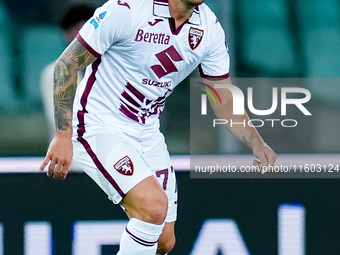 Karol Linetty of Torino FC during the Serie A Enilive match between Hellas Verona and Torino FC at Stadio Marcantonio Bentegodi on September...