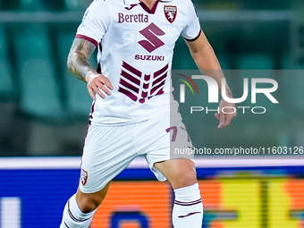 Karol Linetty of Torino FC during the Serie A Enilive match between Hellas Verona and Torino FC at Stadio Marcantonio Bentegodi on September...