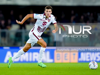 Gvidas Gineitis of Torino FC during the Serie A Enilive match between Hellas Verona and Torino FC at Stadio Marcantonio Bentegodi on Septemb...