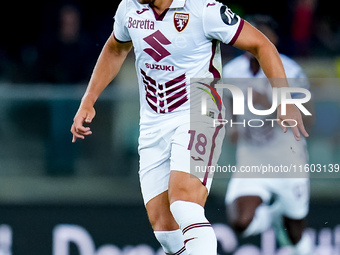 Che' Adams of Torino FC during the Serie A Enilive match between Hellas Verona and Torino FC at Stadio Marcantonio Bentegodi on September 20...