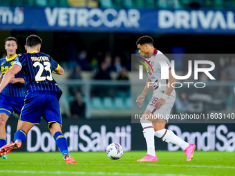 Che' Adams of Torino FC scores third goal during the Serie A Enilive match between Hellas Verona and Torino FC at Stadio Marcantonio Bentego...