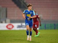 Nicholas Strickland of Sliema Wanderers is in action during the Malta 360 Sports Premier League soccer match between Gzira United and Sliema...