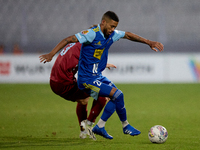 Wescley Matos Da Silva of Sliema Wanderers is in action during the Malta 360 Sports Premier League soccer match between Gzira United and Sli...