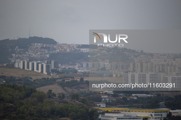 A general view of cloudy weather due to smoke from wildfires in Lisbon, Portugal, on September 22, 2024. The fires that begin on September 1...