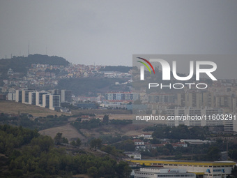 A general view of cloudy weather due to smoke from wildfires in Lisbon, Portugal, on September 22, 2024. The fires that begin on September 1...