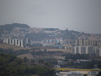 A general view of cloudy weather due to smoke from wildfires in Lisbon, Portugal, on September 22, 2024. The fires that begin on September 1...