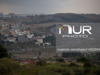 A general view of cloudy weather due to smoke from wildfires in Lisbon, Portugal, on September 22, 2024. The fires that begin on September 1...