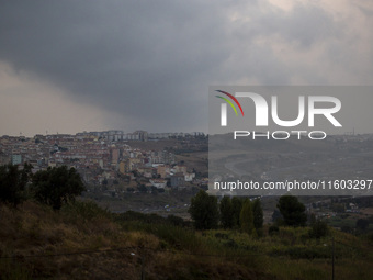 A general view of cloudy weather due to smoke from wildfires in Lisbon, Portugal, on September 22, 2024. The fires that begin on September 1...