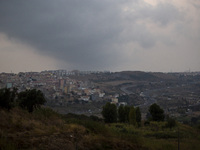 A general view of cloudy weather due to smoke from wildfires in Lisbon, Portugal, on September 22, 2024. The fires that begin on September 1...