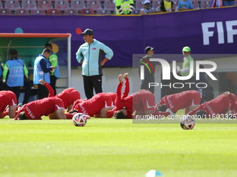 Players of Korea DPR during the FIFA U-20 Women's World Cup final match between Korea DPR and Japan at Estadio El Campin in Bogota, Colombia...