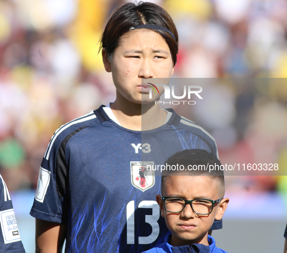 Maya Hijikata of Japan during the FIFA U-20 Women's World Cup Colombia 2024 Final match between Korea DPR and Japan at Estadio El Campin in...