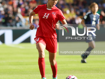 Yu-Yong Hwang of Korea DPR controls the ball during the FIFA U-20 Women's World Cup final match between Korea DPR and Japan at El Campin Sta...