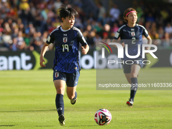 Miyu Matsunaga of Japan controls the ball during the FIFA U-20 Women's World Cup Colombia 2024 final match between Korea DPR and Japan at Es...