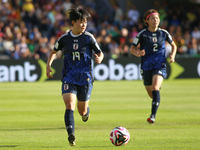 Miyu Matsunaga of Japan controls the ball during the FIFA U-20 Women's World Cup Colombia 2024 final match between Korea DPR and Japan at Es...