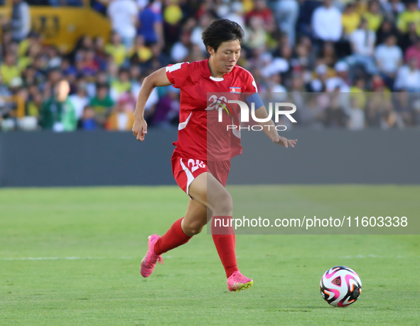 Un-Yong Chae of Korea DPR controls the ball during the FIFA U-20 Women's World Cup final match between Korea DPR and Japan at El Campin Stad...