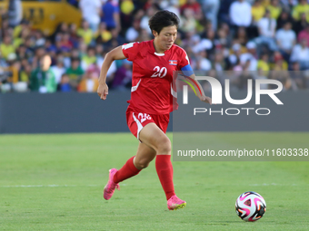 Un-Yong Chae of Korea DPR controls the ball during the FIFA U-20 Women's World Cup final match between Korea DPR and Japan at El Campin Stad...