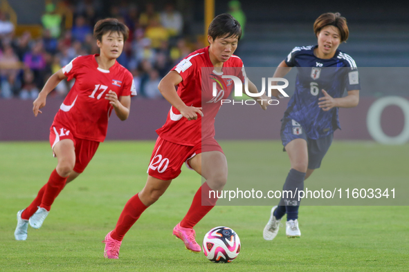 Un-Yong Chae of Korea DPR controls the ball during the FIFA U-20 Women's World Cup final match between Korea DPR and Japan at El Campin Stad...