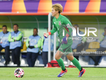 Akane Okuma of Japan controls the ball during the FIFA U-20 Women's World Cup final match between Korea DPR and Japan at El Campin Stadium i...