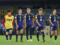 Players of Japan react at the end of the FIFA U-20 Women's World Cup 2024 final match between North Korea and Japan at Nemesio Camacho 'El C...