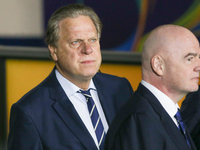 Ramon Jesurun and Gianni Infantino attend the 2024 FIFA U-20 Women's World Cup final match between the United States and the Netherlands at...