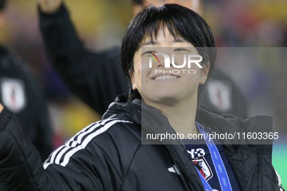 Fuka Tsunoda of Japan waves to fans after the FIFA U-20 Women's World Cup Colombia 2024 Final match between Korea DPR and Japan at Estadio E...