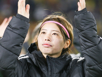 Nana Kashimura of Japan cheers to the fans after the FIFA U-20 Women's World Cup Colombia 2024 Final match between Korea DPR and Japan at Es...