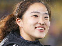 Aemu Oyama of Japan greets fans during the 2024 FIFA U-20 Women's World Cup final match between the United States and the Netherlands at the...