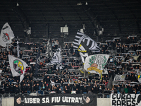 Fans of Universitatea Cluj during the match between Universitatea Cluj and Universitatea Craiova in Cluj, Romania, on September 22, 2024 (