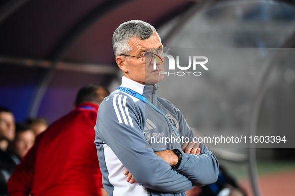 Ioan Ovidiu Sabau participates in the match between Universitatea Cluj and Universitatea Craiova at Cluj Arena Stadium in Cluj, Romania, on...