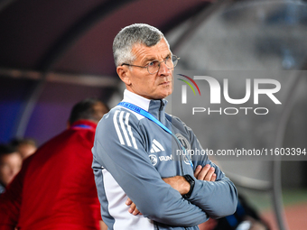 Ioan Ovidiu Sabau participates in the match between Universitatea Cluj and Universitatea Craiova at Cluj Arena Stadium in Cluj, Romania, on...