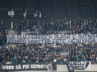 Fans of Universitatea Cluj during the match between Universitatea Cluj and Universitatea Craiova in Cluj, Romania, on September 22, 2024 (