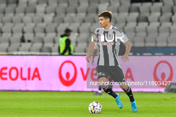 Gabriel Bogdan Simion participates in the match between Universitatea Cluj and Universitatea Craiova at Cluj Arena Stadium in Cluj, Romania,...