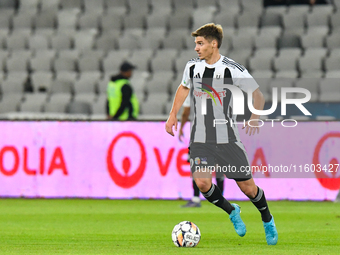 Gabriel Bogdan Simion participates in the match between Universitatea Cluj and Universitatea Craiova at Cluj Arena Stadium in Cluj, Romania,...