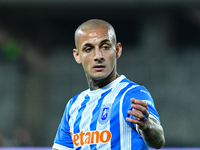 Ionut Alexandru Mitrita participates in the match between Universitatea Cluj and Universitatea Craiova at Cluj Arena Stadium in Cluj, Romani...