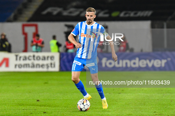 Nicusor Silviu Bancu plays during the match between Universitatea Cluj and Universitatea Craiova at Cluj Arena Stadium in Cluj, Romania, on...